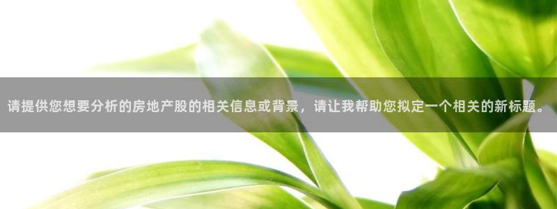 和记澳门官网：请提供您想要分析的房地产股的相关信息或背景，请