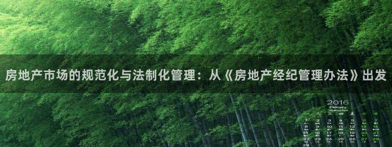 和记怡情博物官网：房地产市场的规范化与法制化管理：从《房地产