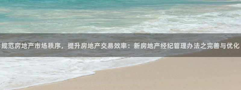和记环球电讯官网：规范房地产市场秩序，提升房地产交易效率：新
