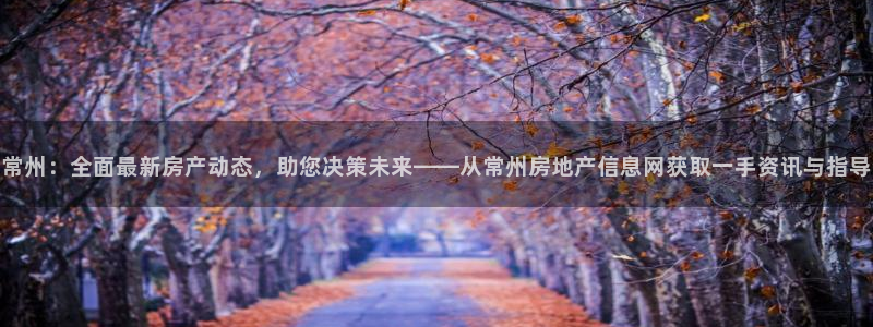 和记官网app是谁的：常州：全面最新房产动态，助您决策未来—