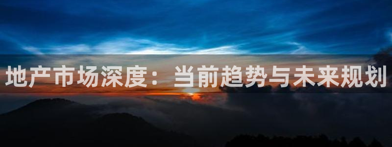 3和记官网：地产市场深度：当前趋势与未来规划