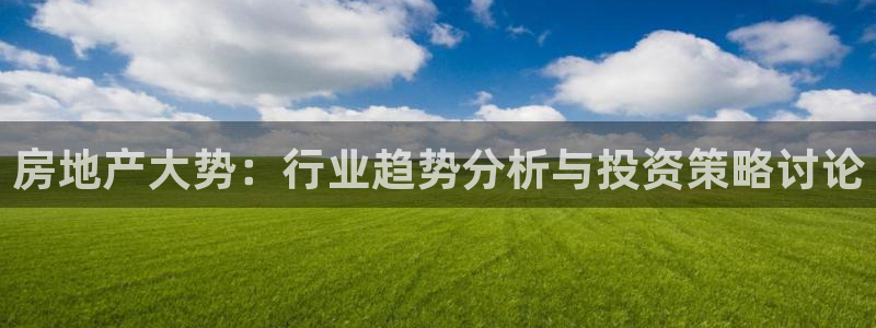 香港和记官网：房地产大势：行业趋势分析与投资策略讨论