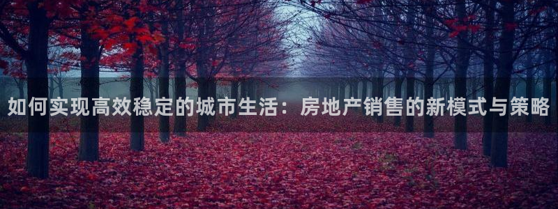 和记娱精湛h88285官网：如何实现高效稳定的城市生活：房地