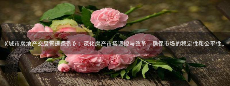 和记娱实惠h88285官网：《城市房地产交易管理条例》：深化