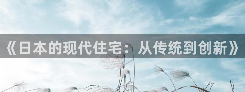 和记娱乐网官网：《日本的现代住宅：从传统到创新》